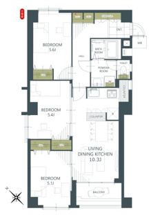 【間取り】わらびスカイハイツ 