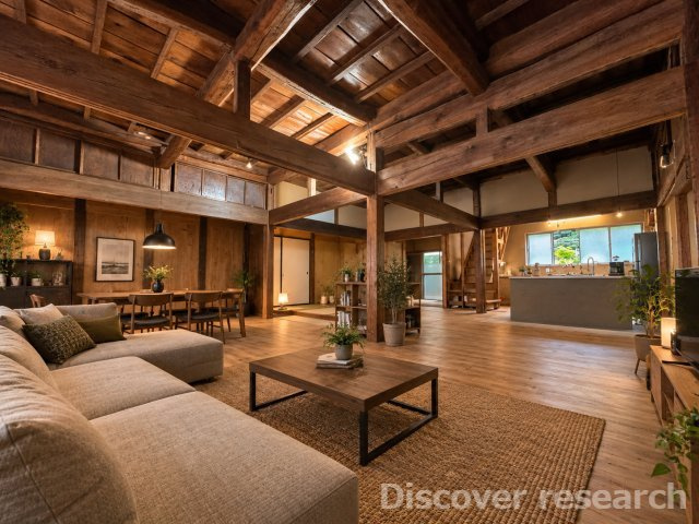 海まで徒歩1分。古き良き住まいを、自分だけの理想の空間へ。の内装|居住用にリフォーム（CG画像）