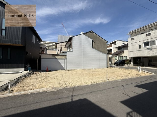 大阪市鶴見区緑1丁目　2号棟モデルハウスの前面道路含む現地写真|建築前現地