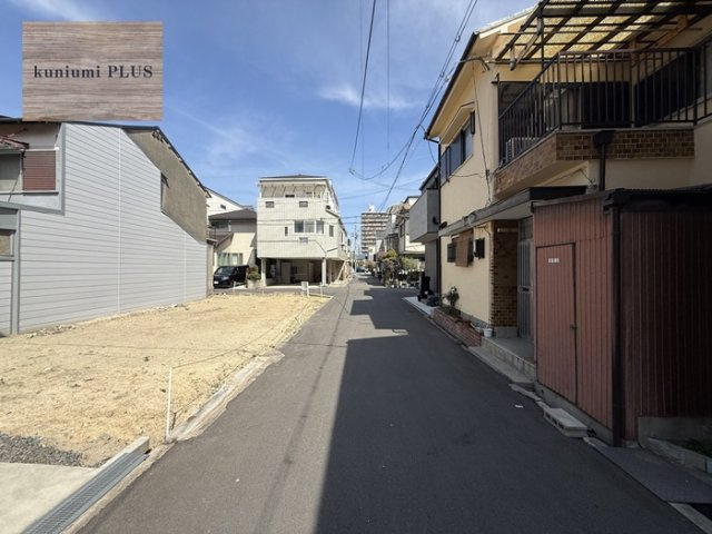 大阪市鶴見区緑1丁目　2号棟モデルハウスの前面道路含む現地写真|建築前現地