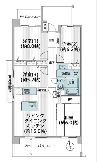 ライフレビュー本厚木フォートレスの間取り