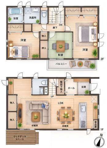光が丘２丁目　中古戸建の間取り