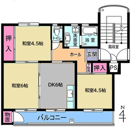 新狭山ハイツ11号棟の間取り