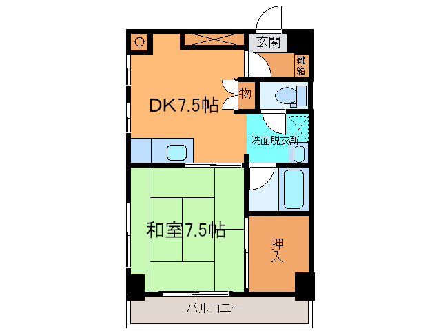 シャトー帯広の間取り