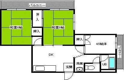 千里ハイツの間取り