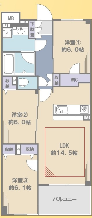 デュアルスイート西葛西（1階部分）／仲介手数料無料／内装新規フルリノベーションの間取り