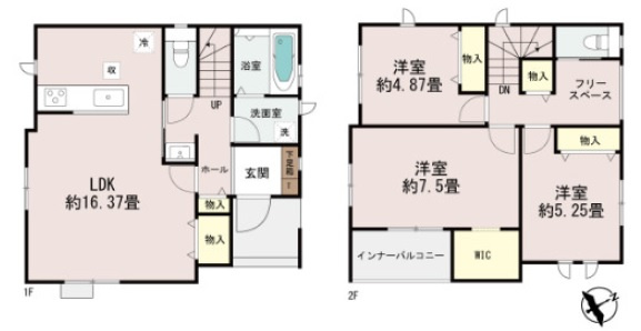 宜野湾市大謝名1丁目（全2棟）ラストA号棟の間取り|A号棟　