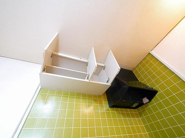 ヴィラ大安寺のキッチン|コンパクトなキッチンで掃除もラクラク