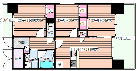 【間取り】 | ベリー海老江