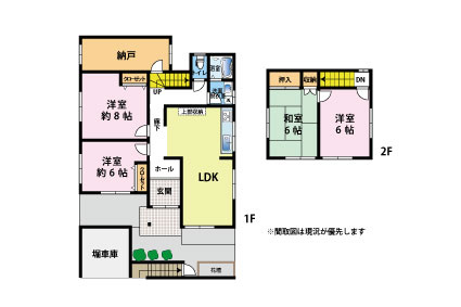 福岡市西区今宿町中古一戸建ての間取り