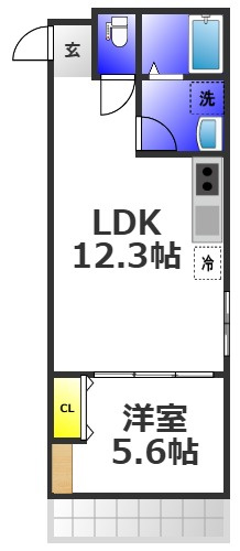 駅前つばきハイツの間取り
