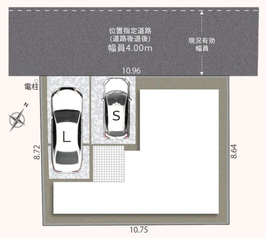静岡市葵区井宮町4期　新築戸建　全1棟　1号棟の区画図