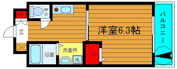 シェモア桜川の間取り