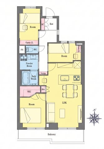 【間取り】 | パークシティ光が丘 6号棟（成増店） | ※図面と現況が異なる場合は現況優先となります。
