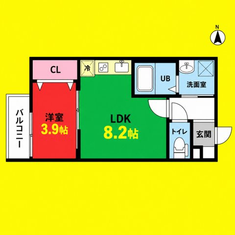 ARPEGGIO(アルペジオ)　名古屋市賃貸　仲介手数料無料の間取り