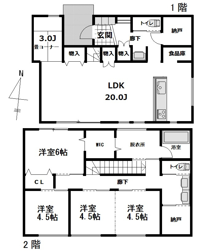 布佐平和台　中古戸建の間取り