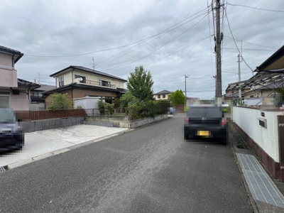 【前面道路含む現地写真】 | いわき市平赤井比良　インナーガレージ　4DK