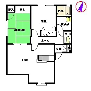 福岡市城南区南片江６丁目のアパートの間取り|コートヴェール南片江Ⅰ Ａ棟 A0101号-12