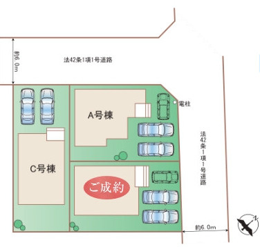 沖縄市東（全3棟）ラストC号棟の区画図|C号棟　