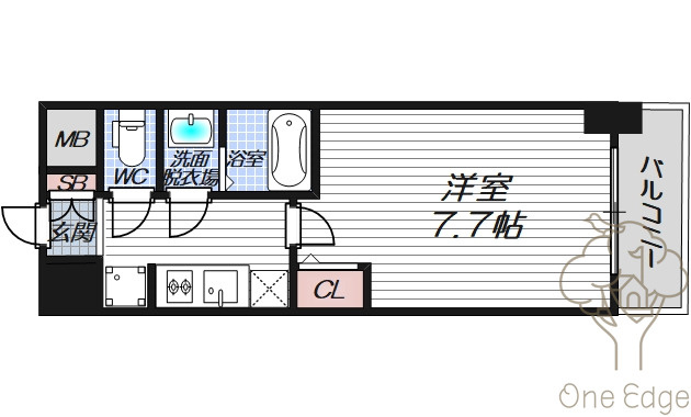 MJC大阪ラフィーネの間取り