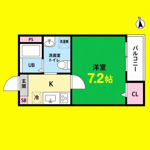 ビエネスタル　名古屋市賃貸　仲介手数料無料の間取り