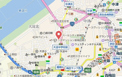 【地図】 | 新日・梅田North