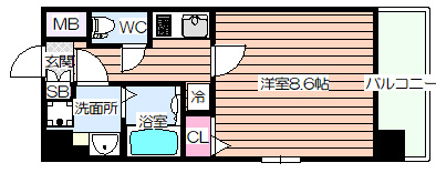 【間取り】 | クリスタルグランツ大阪BAY