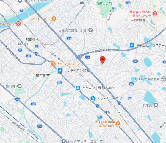 加古川市野口町水足　中古戸建の地図