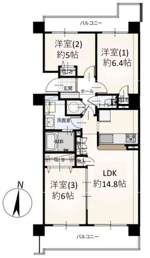ヴェルビュみずほ台中央の間取り