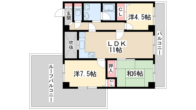 【間取り】 | エスポワール緑地