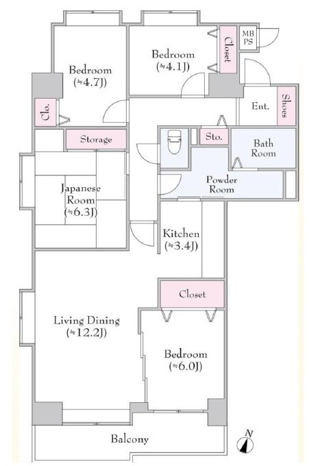 住友北23条シティハウスの間取り