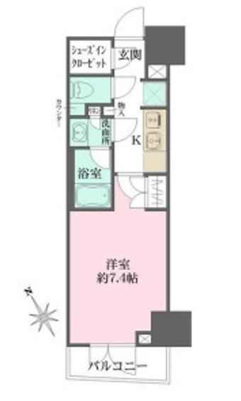 ルフォンプログレ四谷の間取り