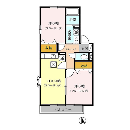 クレストⅠⅡの間取り