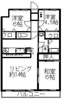 ペルル久留米西町【キャッシュバック対象物件】の間取り