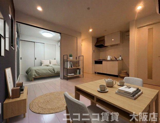 大阪市生野区中川西１丁目のアパートの内装|CG画像です。家具家電付きではありません