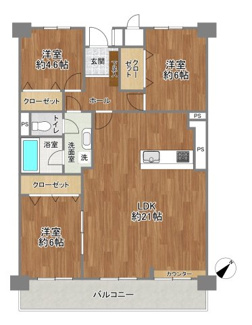 【間取り】 | みよしみずほ台サンライトマンションB