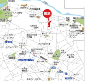 『八王子市新築戸建て』八王子市上壱分方町359-5【仲介手数料無料】　２４－２期の地図|～仲介手数料無料☆八王子ひなた不動産～八王子市上壱分方町　新築戸建て