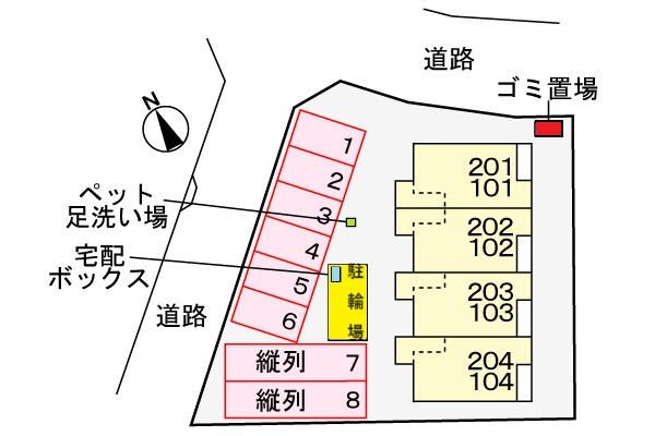 グラン　フェリシアⅢの区画図