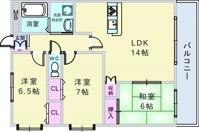 ホワイトハイツの間取り