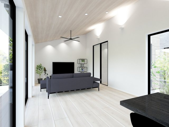◎藤沢市渡内3丁目　新築平屋建　の居間・リビング