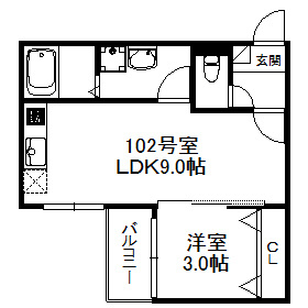 【間取り】 | ポラリス小田部