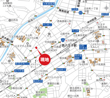 祝成約　八王子市　千人町　新築戸建て　１期の地図|～仲介手数料無料☆八王子ひなた不動産～八王子市千人町　新築戸建て