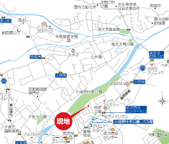 祝成約　八王子市　西寺方町　新築戸建て　２期の地図|～仲介手数料無料☆八王子ひなた不動産～八王子市西寺方町　新築戸建て