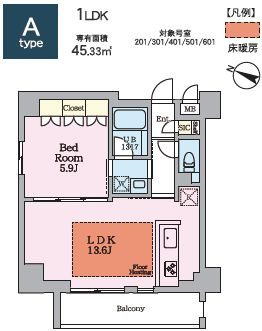 ヴィスタコート幡ヶ谷の間取り