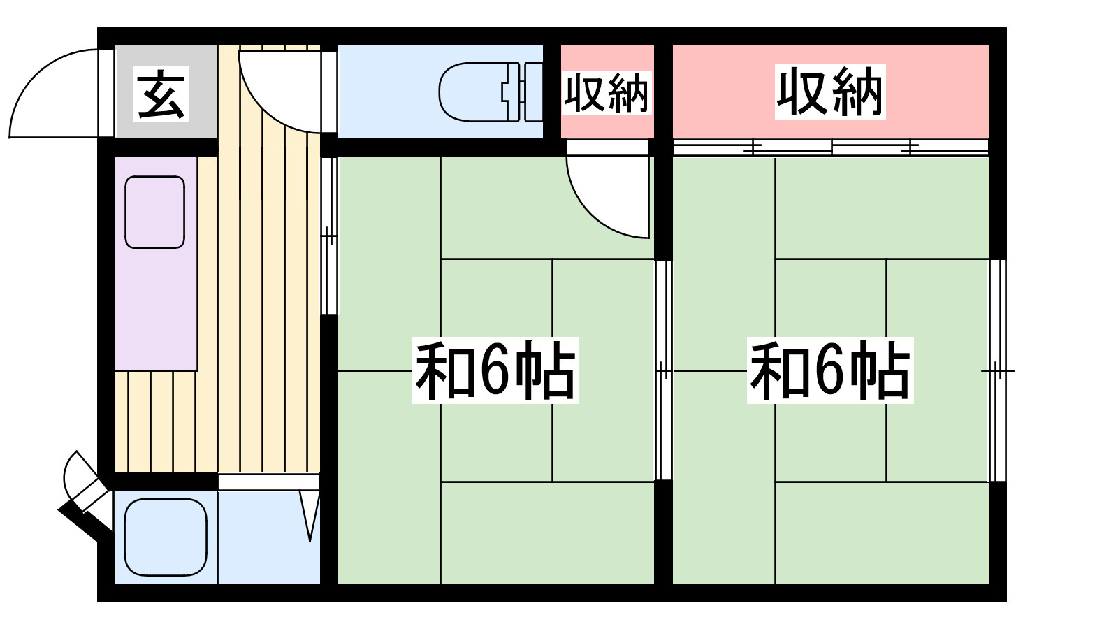 浦岡マンションの間取り