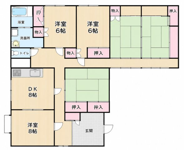 糟屋郡粕屋町酒殿２丁目の一戸建ての間取り