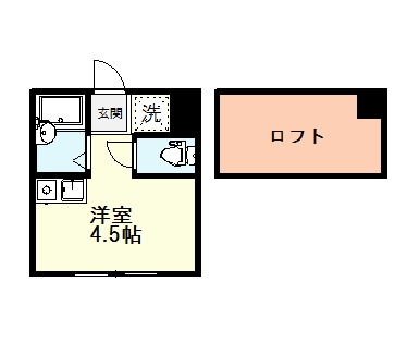 【間取り】 | TKS西国分寺 | TKS西国分寺、201号室、１Ｒロフト