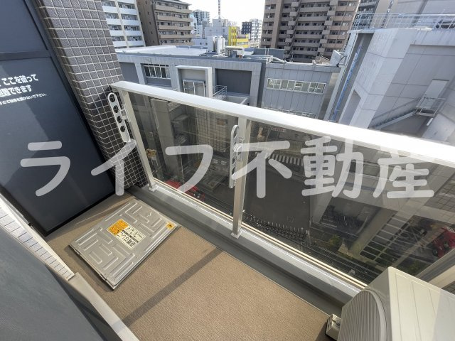 メゾンキコー今里のバルコニー|外からの目が気にならないバルコニーで洗濯物が干せます