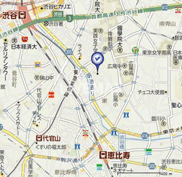 【地図】FIORE　SHIBUYA