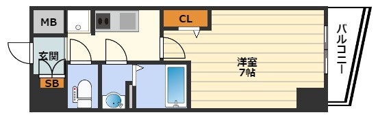 プレサンス梅田Ⅱの間取り